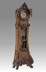 Grandfather Clock 530 brass inlay 2angel